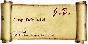 Jung Dávid névjegykártya