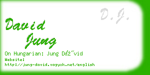 david jung business card